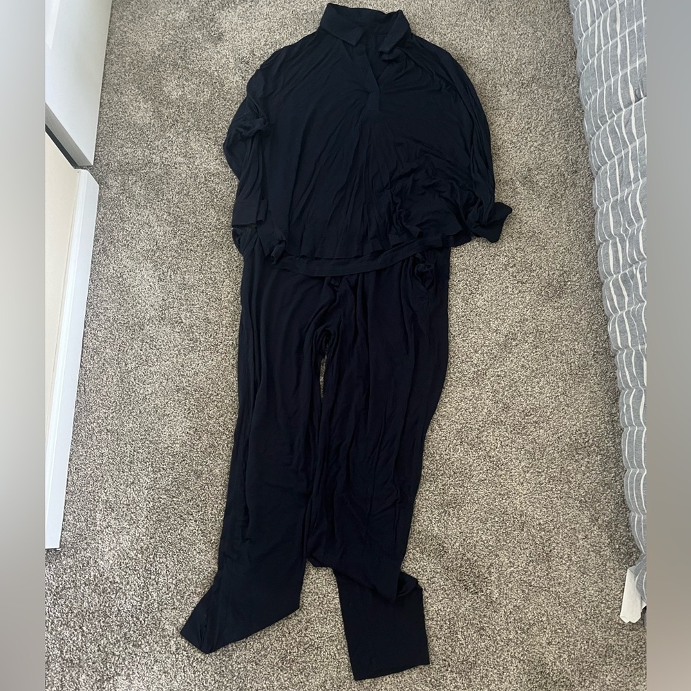 Elegant Blue Women's Pajama Set
